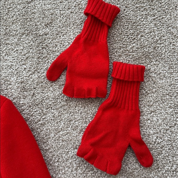 J. Crew Vibrant Red Pea Coat w/Matching Mittens - Picture 8 of 13